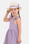 Lila Şapkalı 2-6 Yaş Elbise 2061-6